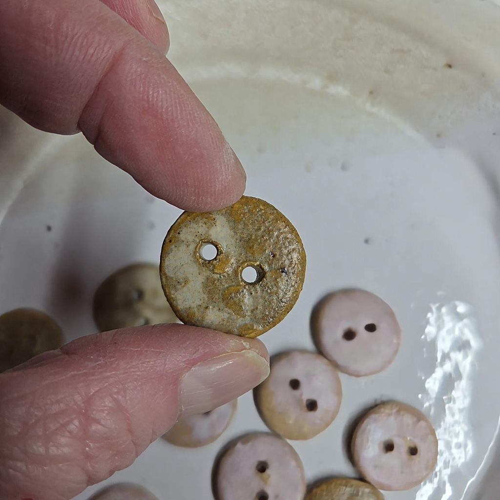 Handmade ceramic rustic buttons 