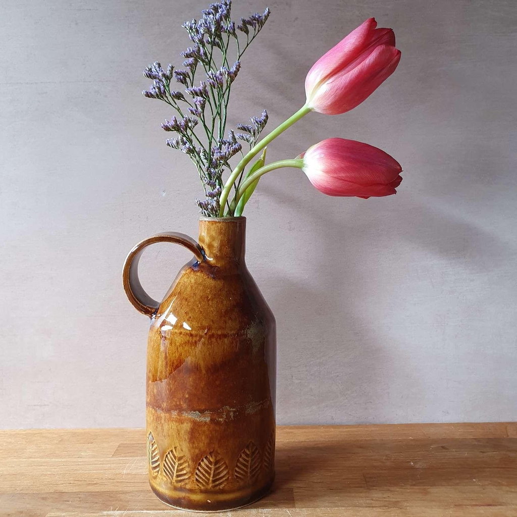 Rustic handmade decorative bottles