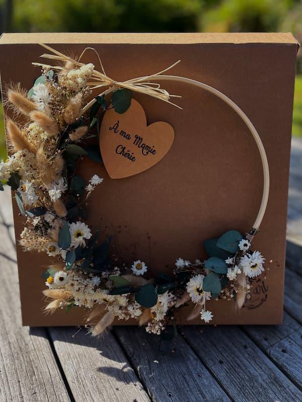 Couronne florale deuil taille M Roz'Art Créations