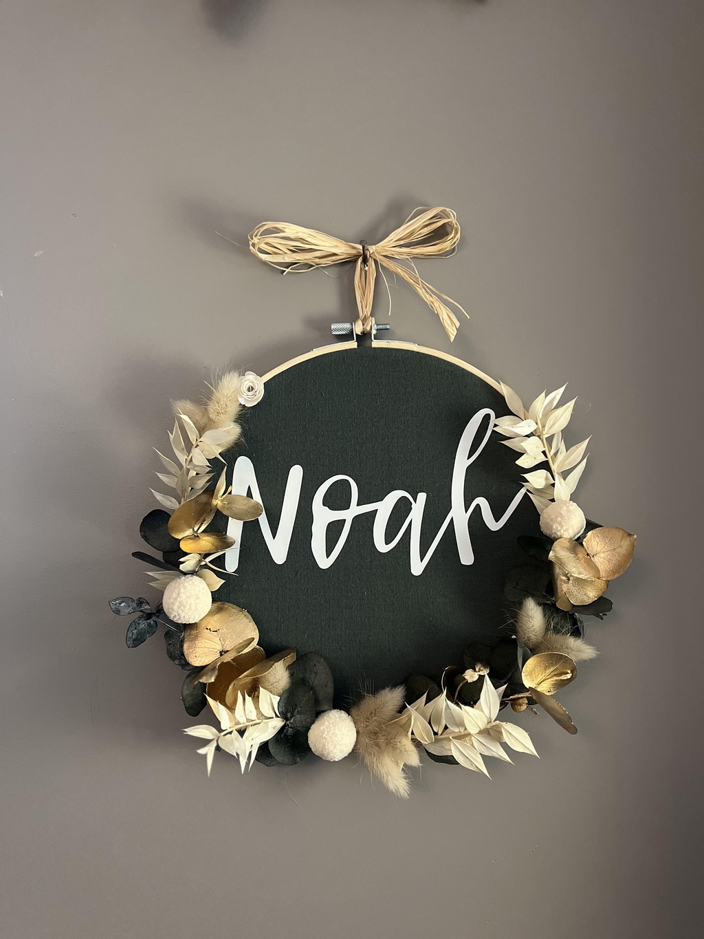 Couronne florale personnalisée taille S Roz'Art Créations