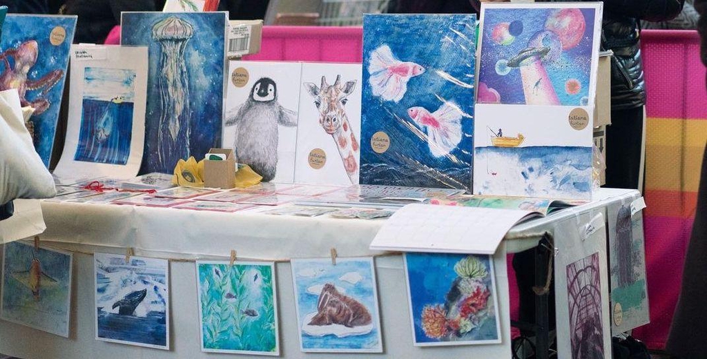 prints by tatiana furlan art studio: giraffe, penguins, underwater 