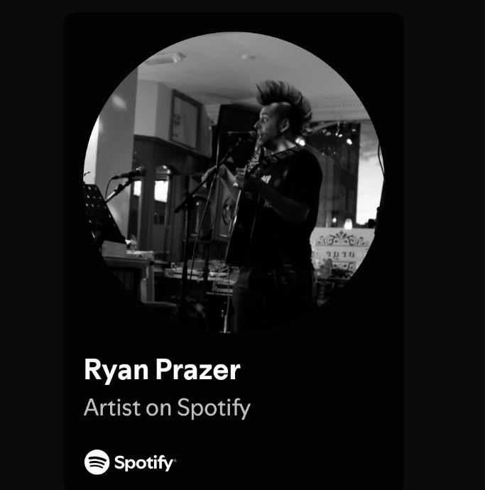 A link to Ryan Prazer’s artist profile on Spotify
