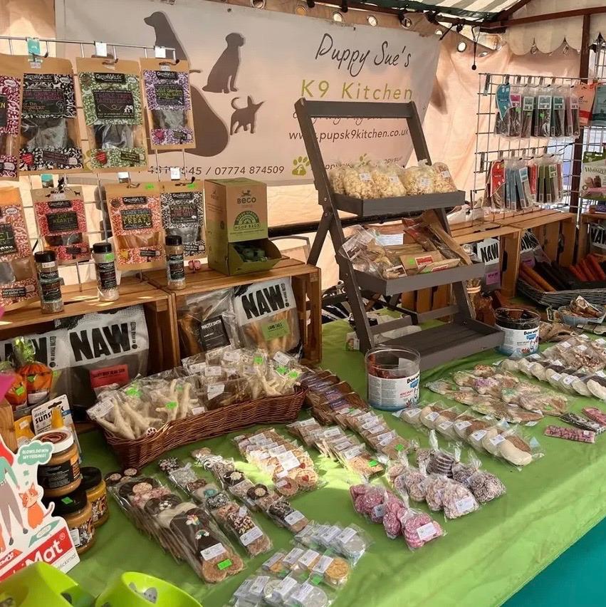 Image of treats displayed on a market stall