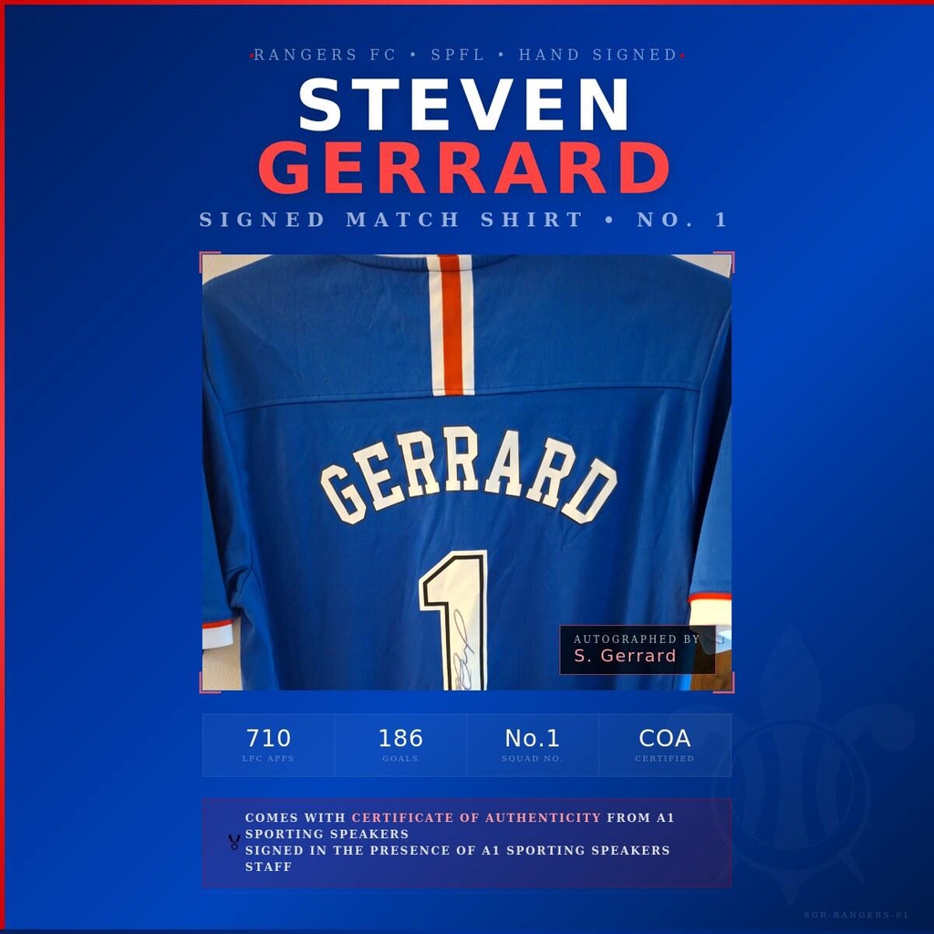 Signed Rangers Shirt Raffle (Gerrard)