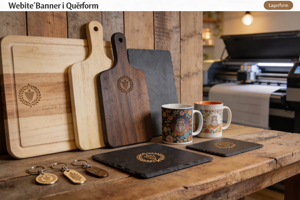 Wir bringen deine Ideen auf Holz, Tassen & Co – mit Lasergravur und Sublimationsdruck, genau so, wie du’s magst. Dazu gibt’s stylisches Küchenzubehör und Geschenkideen mit Charakter. Aus Oldenburg direkt zu dir nach Hause – schnell, individuell und mit ganz viel Herz fürs Detail.