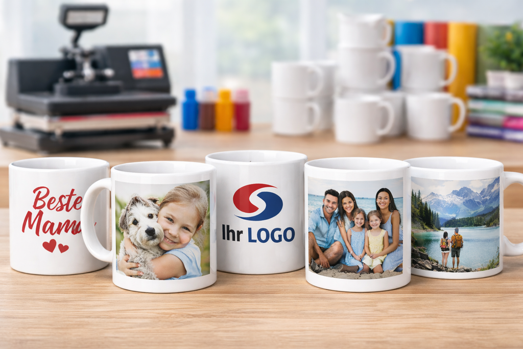 Neu ab Sofort: Deine Tasse, dein Style – wir bringen dein Motiv per Sublimationsdruck auf den Becher!
Ob Foto, Logo oder Spruch: Langweilige Tassen waren gestern