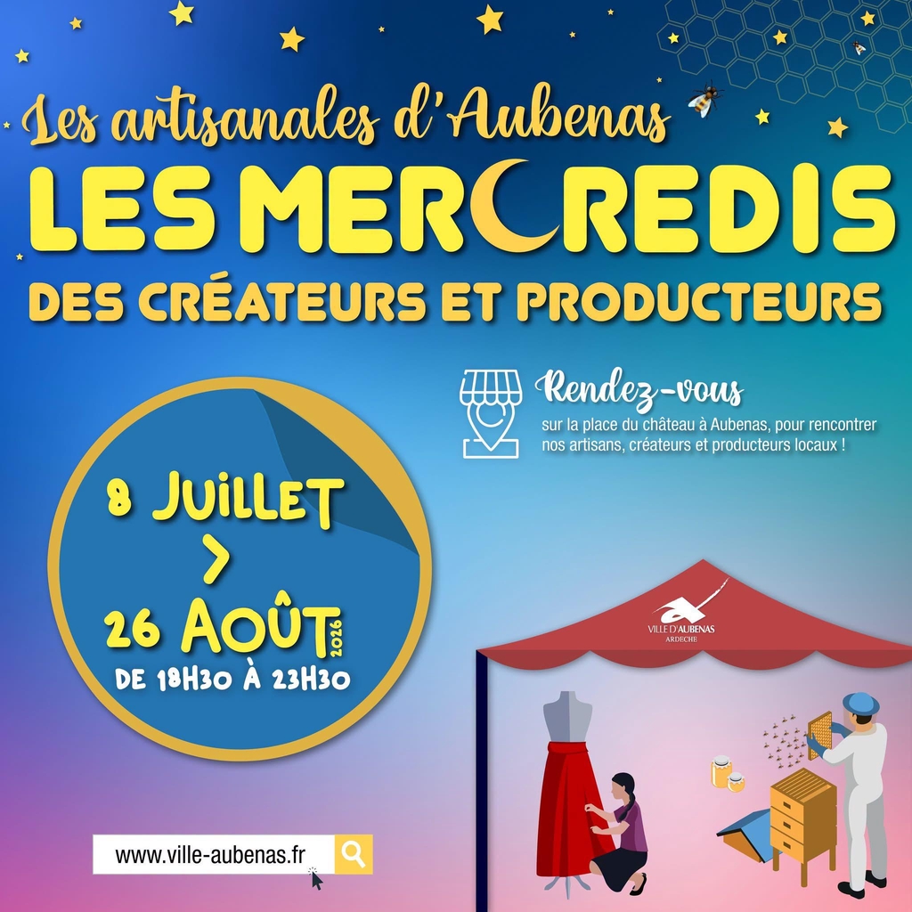 Marché nocturne, Ardèche, Aubenas, artisanat, souvenir, cadeau, été