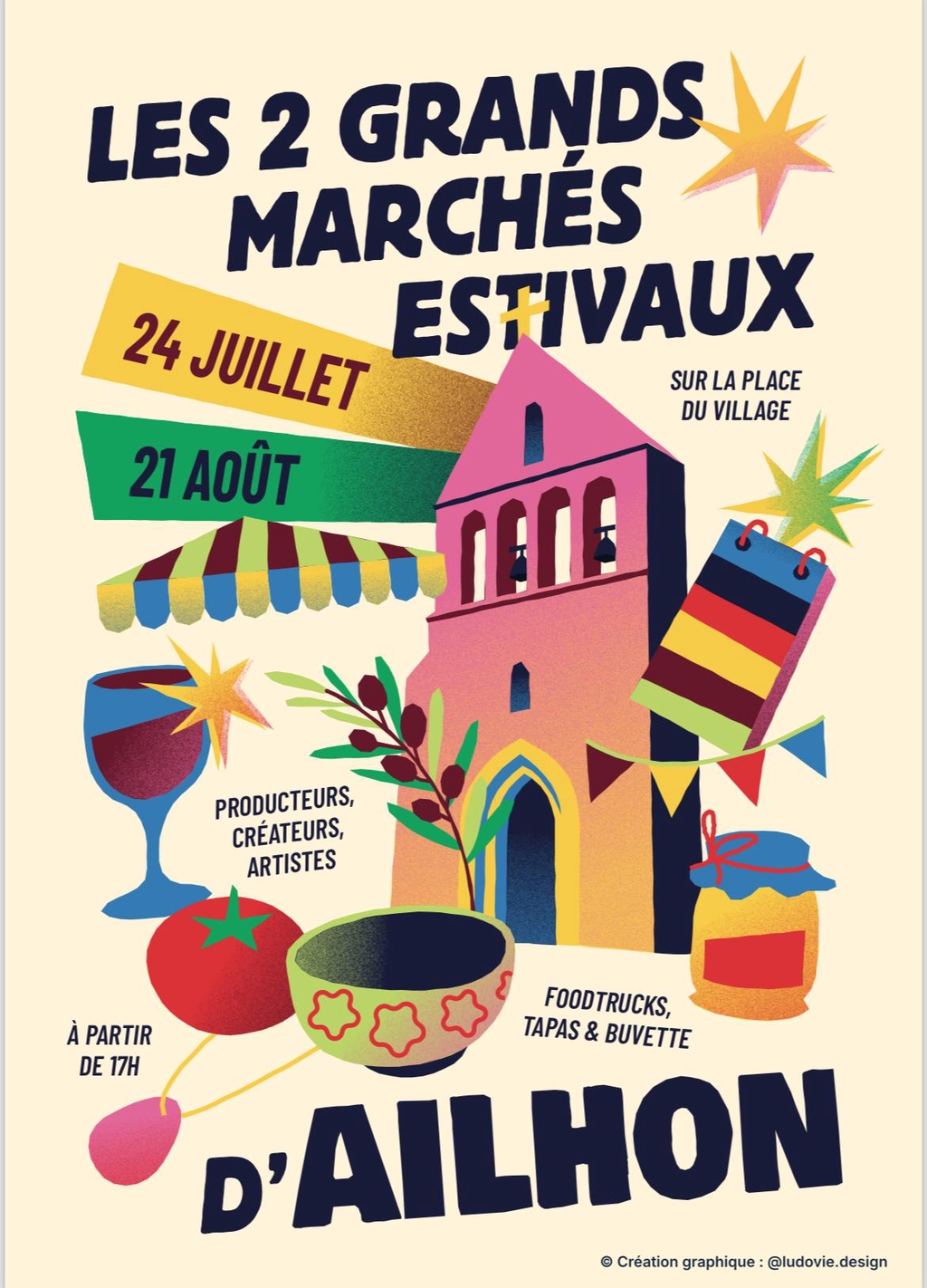 Marché nocturne, Ardèche, ailhon, créateurs