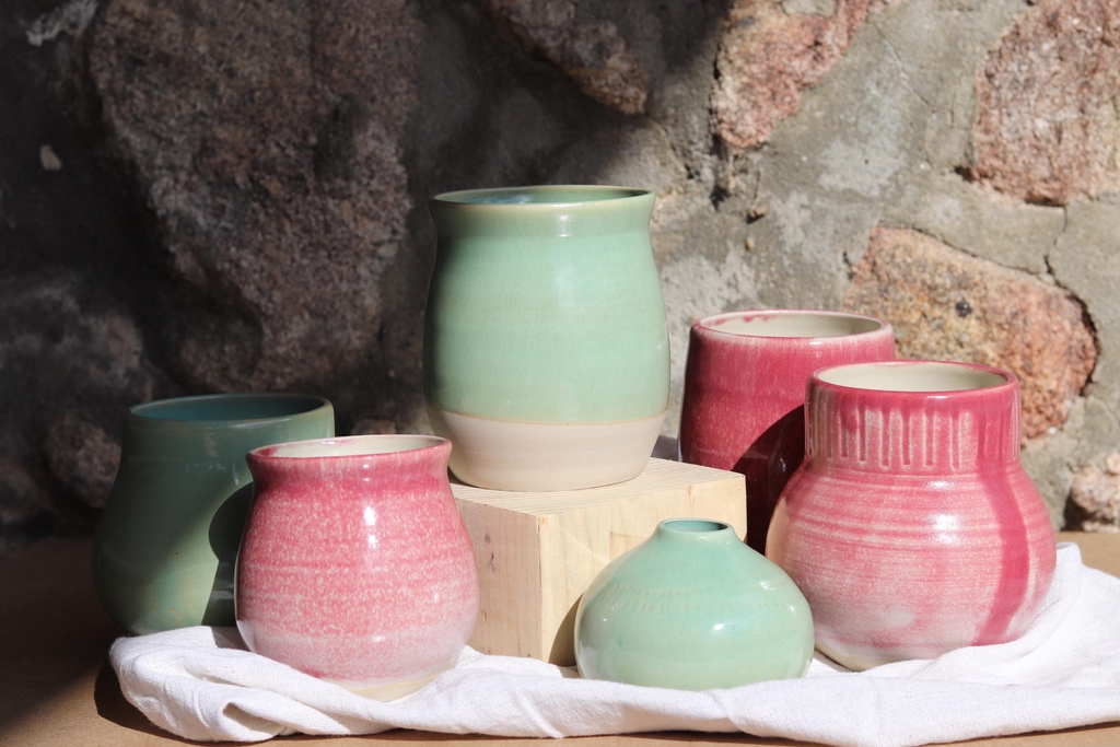 Amoureux des plantes, céramique, bouture, maison, céramique fait main, vase, soliflore, couronne de fleur, idée cadeau, saint Valentin, amour