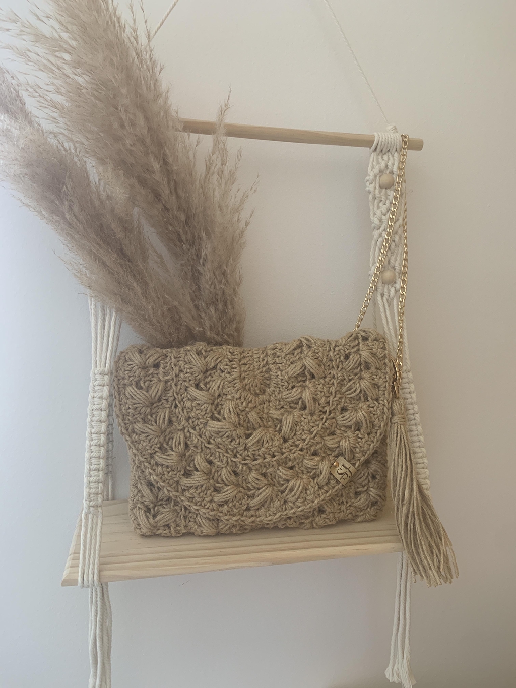 Sac au crochet fait main en ficelle de jute