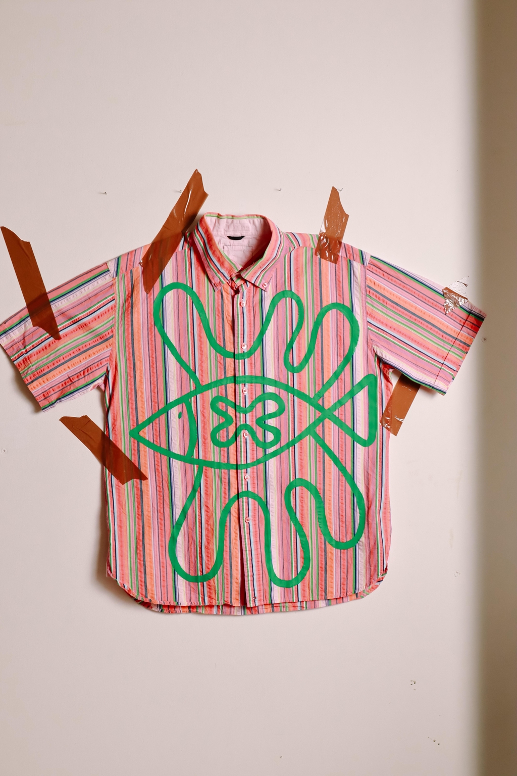 Handmade PEIXE Shirt by Casa Cor Dublin — sustainable upcycled clothing brand featured in IMAGE Magazine, photographed by Amber O’Shea.