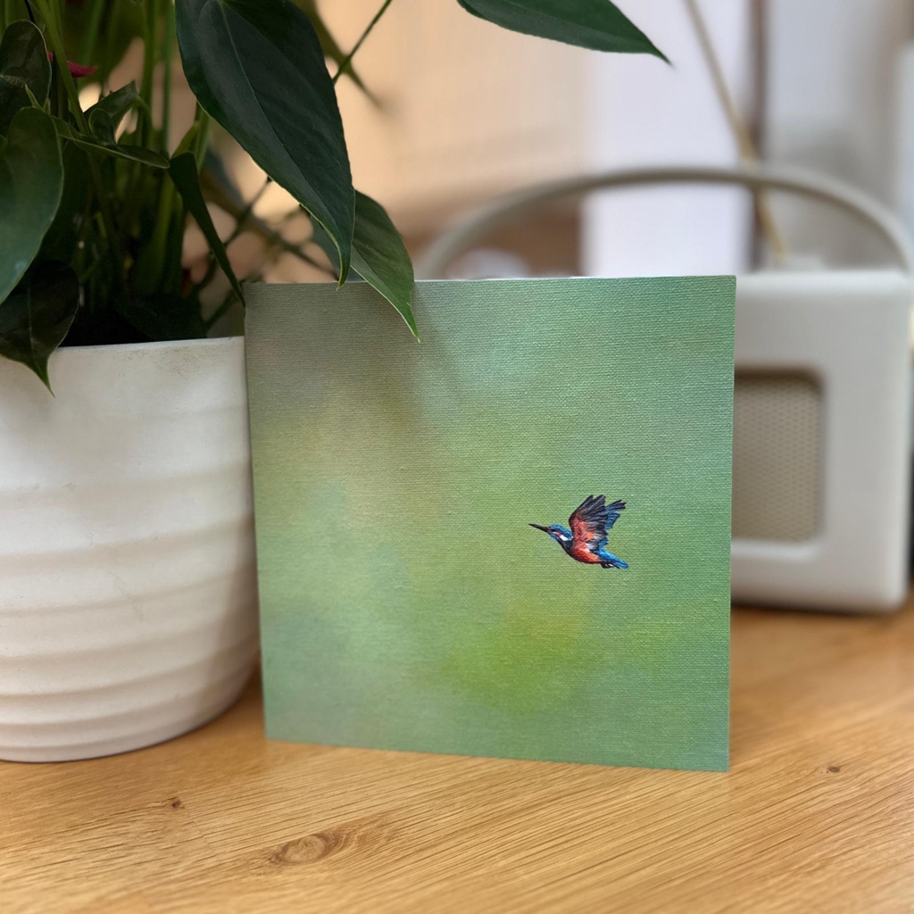 Kingfisher luxury greetings card