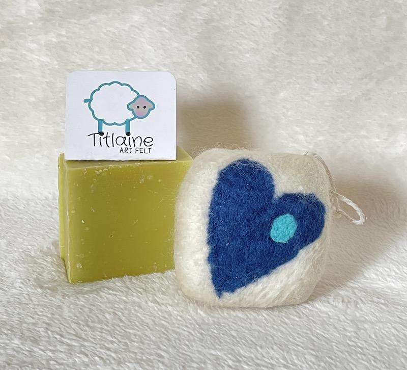 savon artisanal en laine feutrée