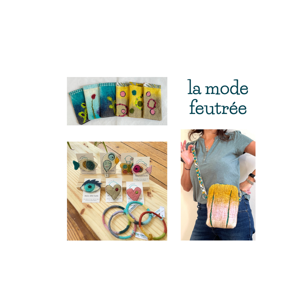 bijoux et accessoires en feutre de laine