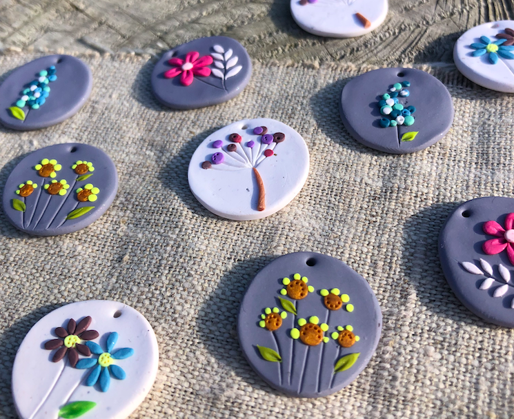 Handmade polymer clay and sterling silver jewellery inspired by the colour and contrast of nature.