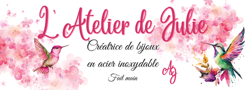L' Atelier de Julie
créatrice de bijoux artisanaux en acier inoxydable.