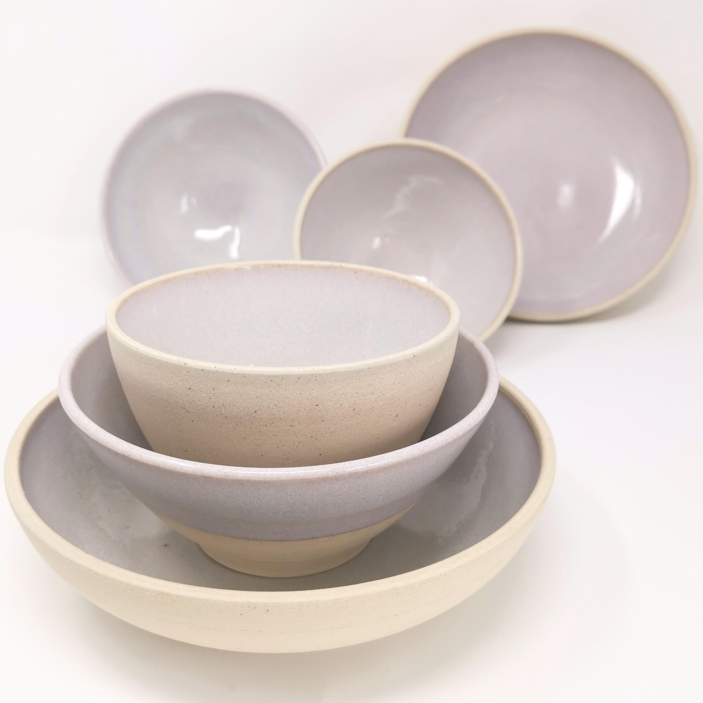 Handmade ceramic bowls finished with Coastal inspired glazes