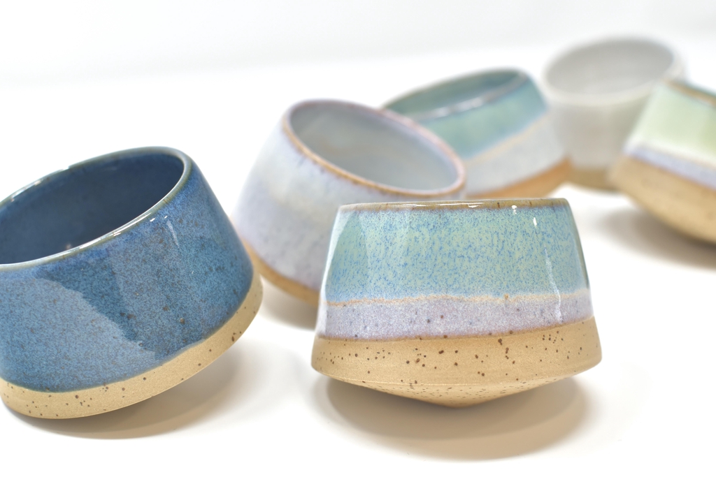 Handmade mugs, bowls, and vases by Newquay Pottery Klayhouse Studio, Cornwall
