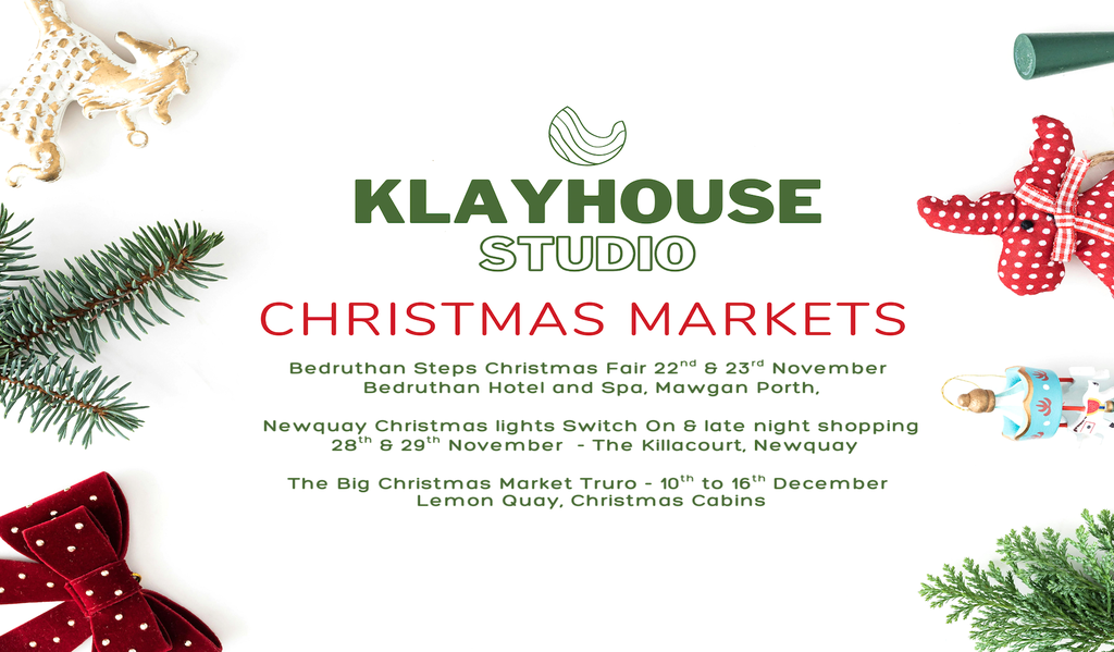 Local Markets in Cornwall.  Find selected pieces from Klayhouse Studio at local markets 