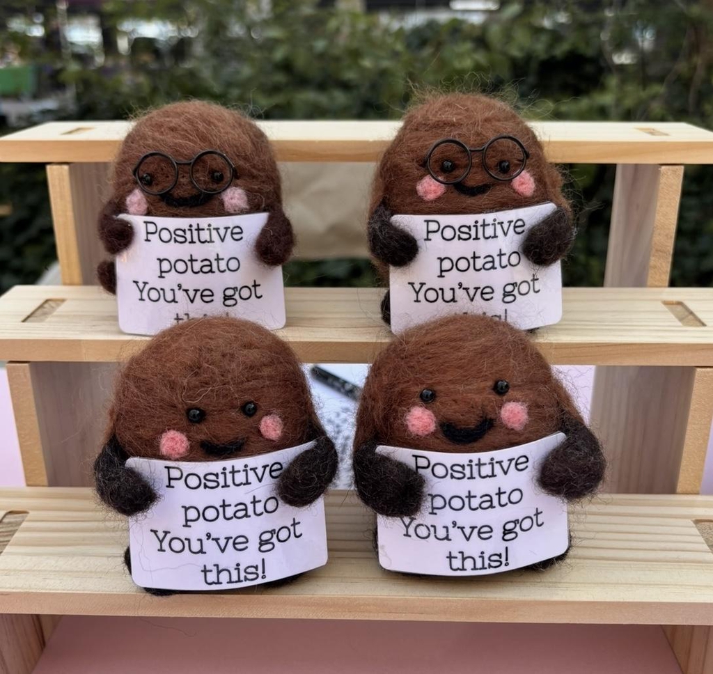 Needlefelt positive potatoes, perfect gift!