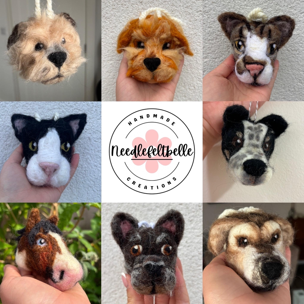 Custom pet needlefelts
