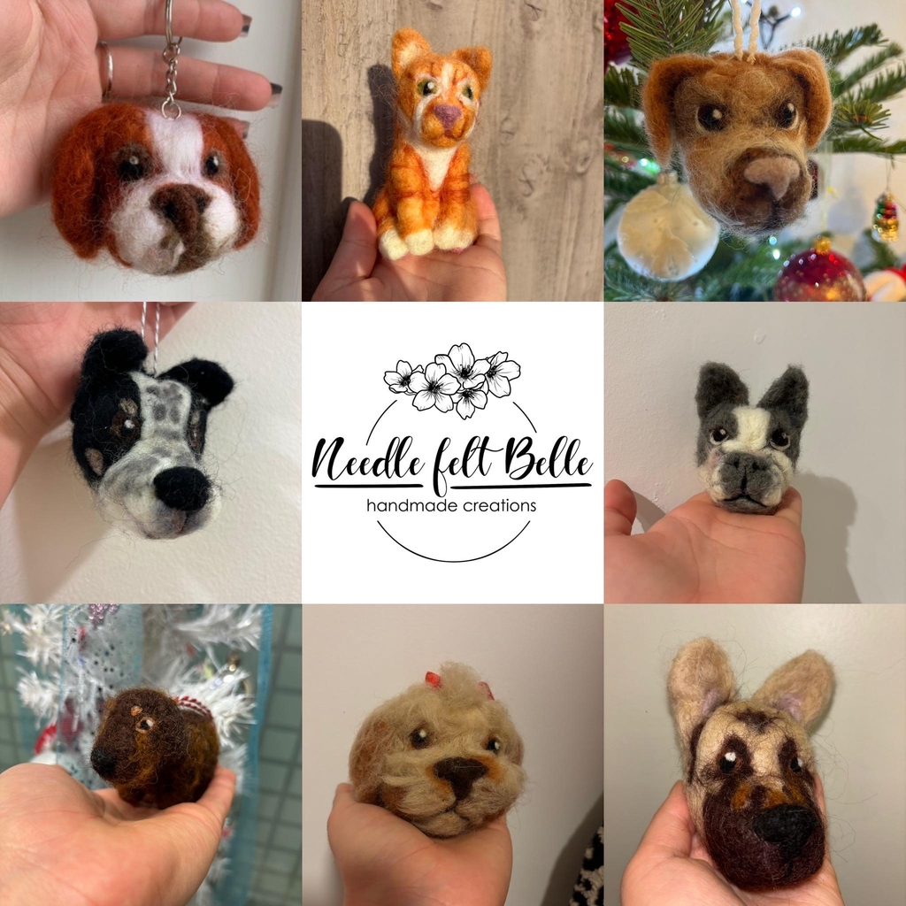 Custom pet needlefelts