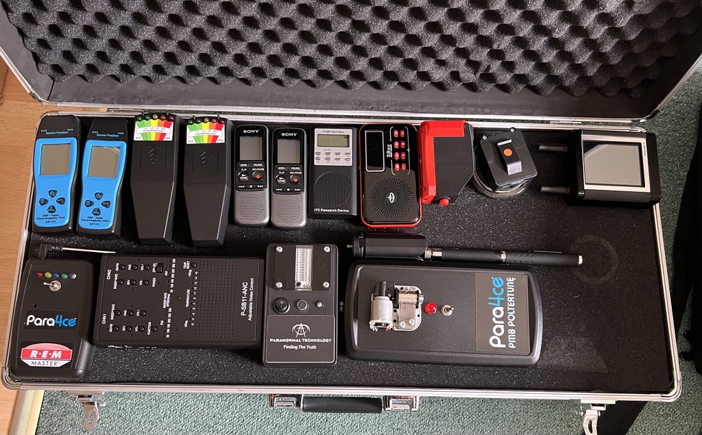 This is only half of our paranormal equipment you will see at all of our events that you book with us.if you have any equipment of your own please feel free to bring along with you as it’s your ghost hunt for a night 👻👹😈