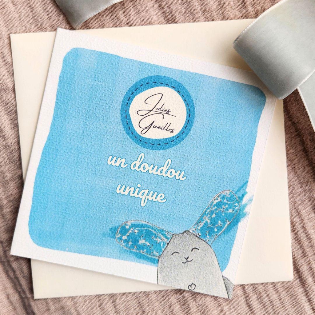 une carte cadeau pour un doudou sur mesure unique