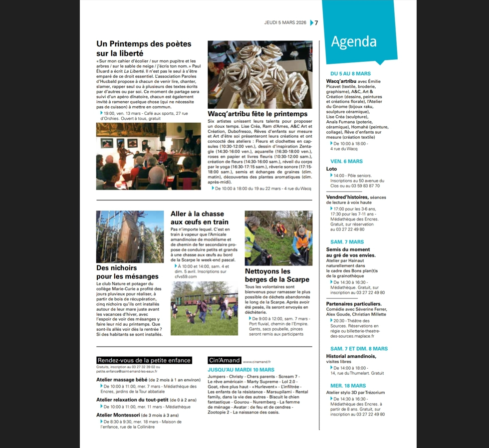la vie amandinoise - article de presse