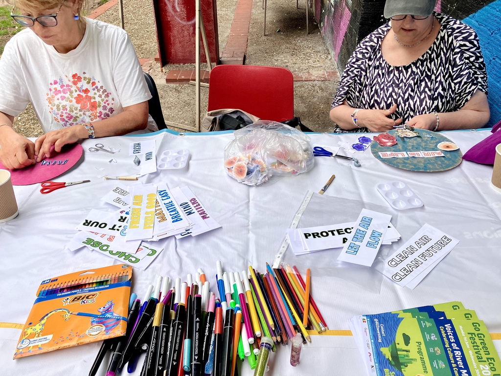 Clean Air Day Collage Workshop facilitated by House of Frisson, at Chestnuts Community Centre as part of Go Green Eco Urban Festival - Voices of River Moiselle