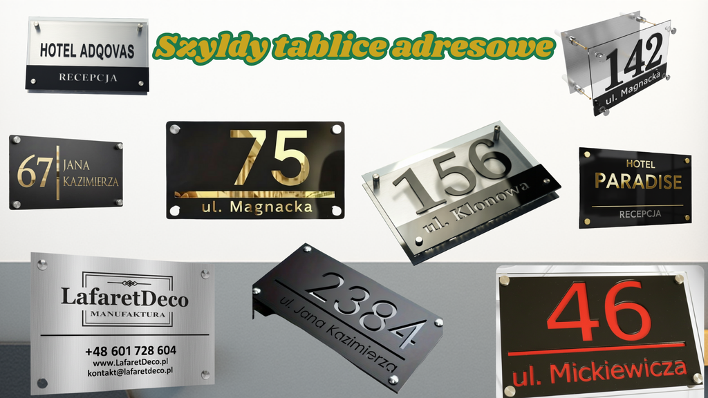 Doniczki drewniane na płycie marmurowej
