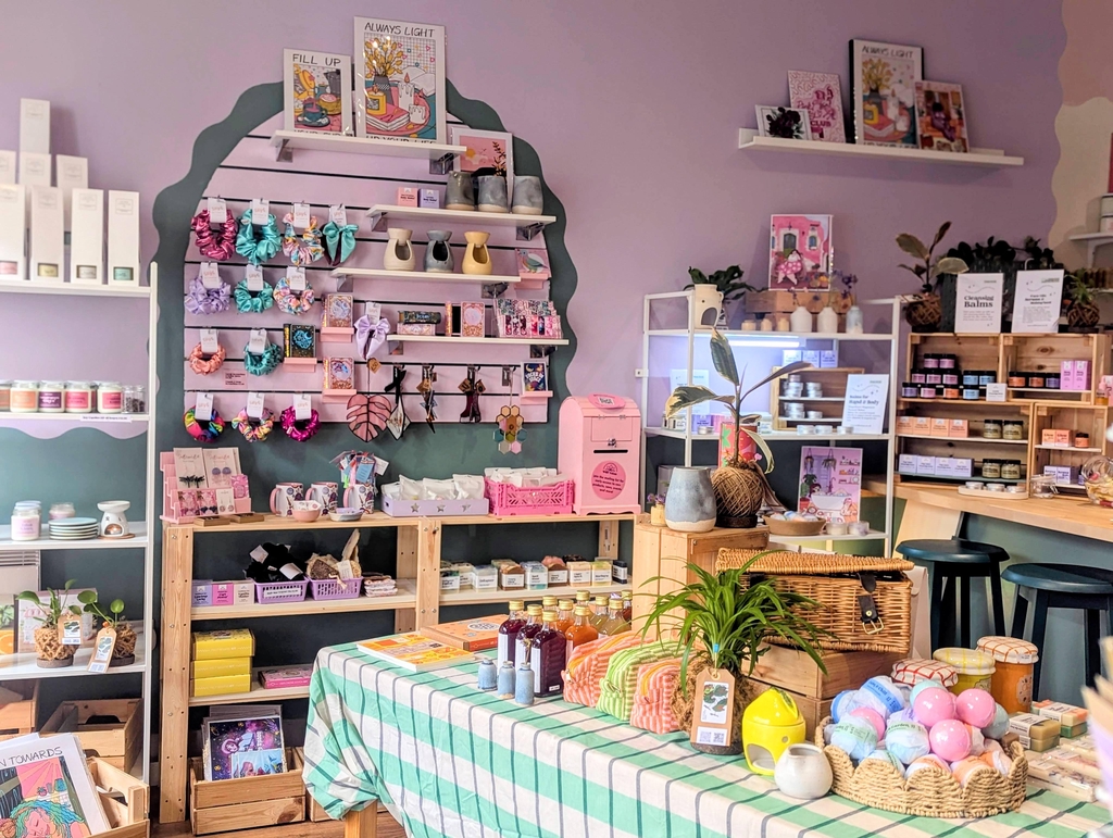 The interior of Wild Venus gift shop in Burnley, Lancashire.