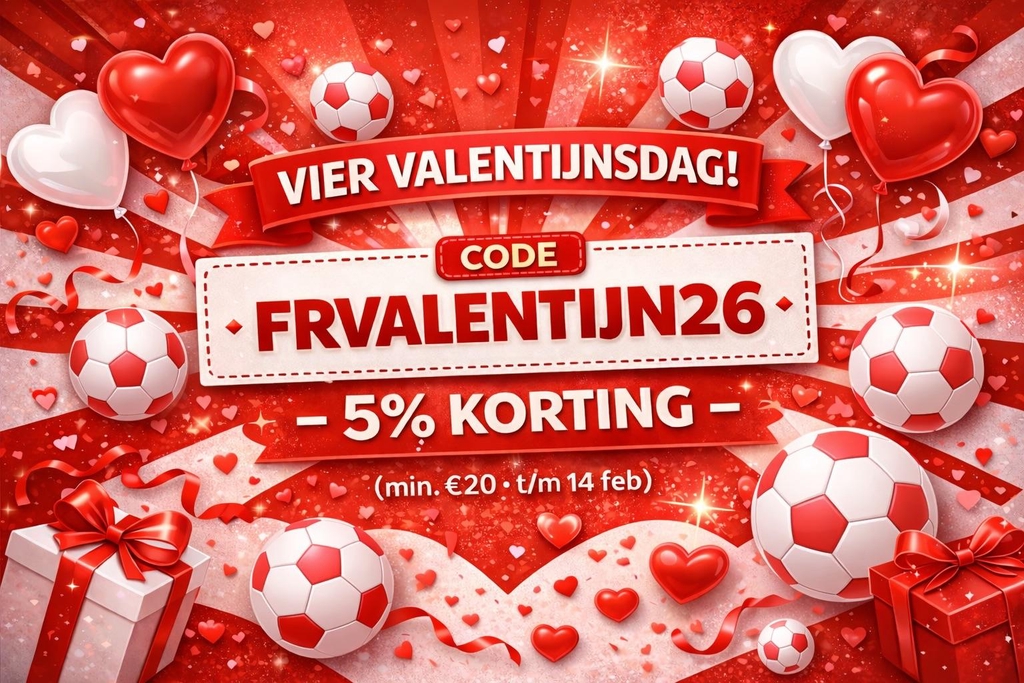 Valentijnskoirtingscode: FRVALENTIJN26 - 5% Korting - minimale bestelbedrag 20 EURO - gelding t/m 14 februari 2026