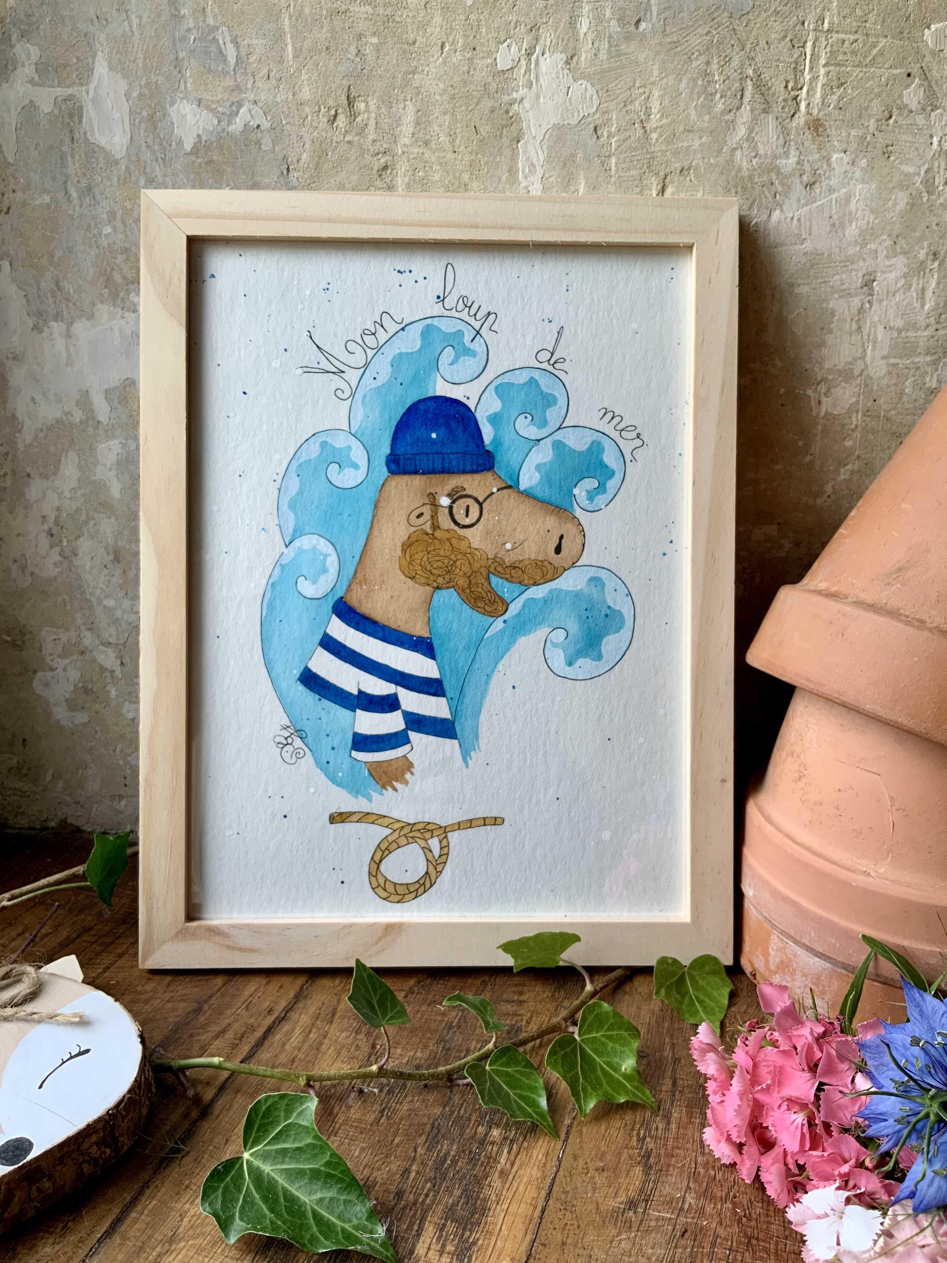 Illustration poétique à l’aquarelle