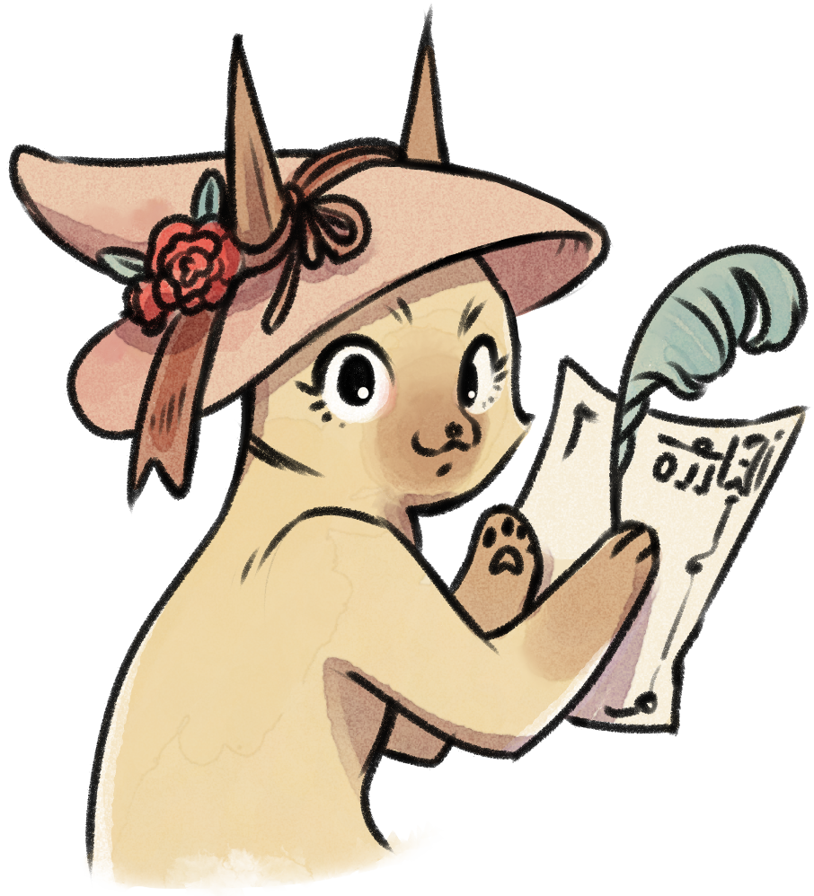 Bunny being adorable reading a letter