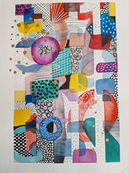 Abstract Composition mixed media