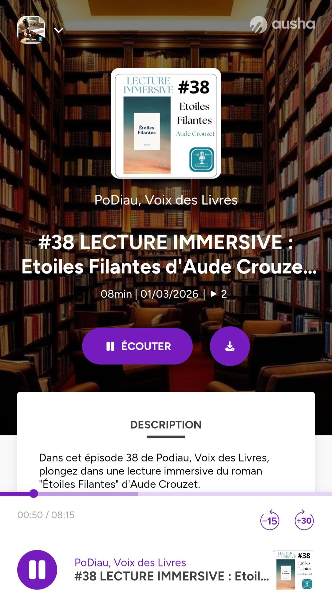 lecture immersive ; étoiles filantes ; aude crouzet ; autrice ; autoédition ; nouveautés littéraires
