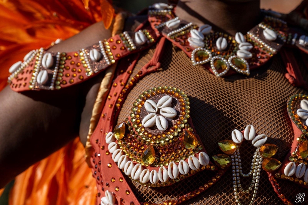 Cleonina Créations costume samba afro. Wire bra carnaval.