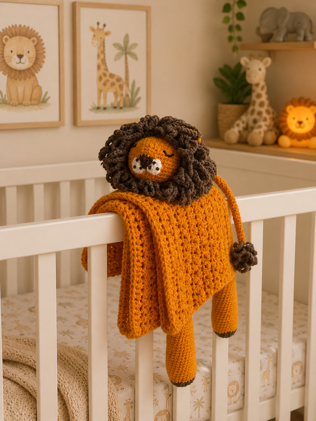 Animal Friends blanket collection: Handmade crochet animal blankets that transform from cuddly nursery friends into cosy baby blankets.