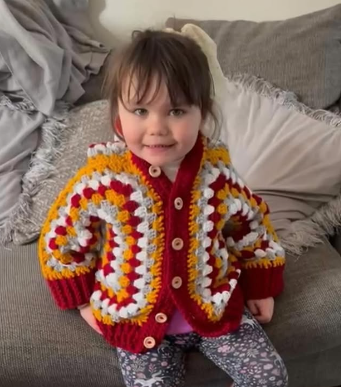 Hand knitted baby jackets and jumpers made with soft yarns