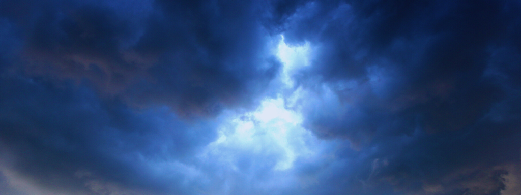 Foto: Dunkle Wolken.
