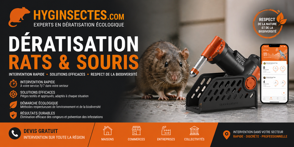 Dératisation rapide et écologique à avec HYGINSECTES