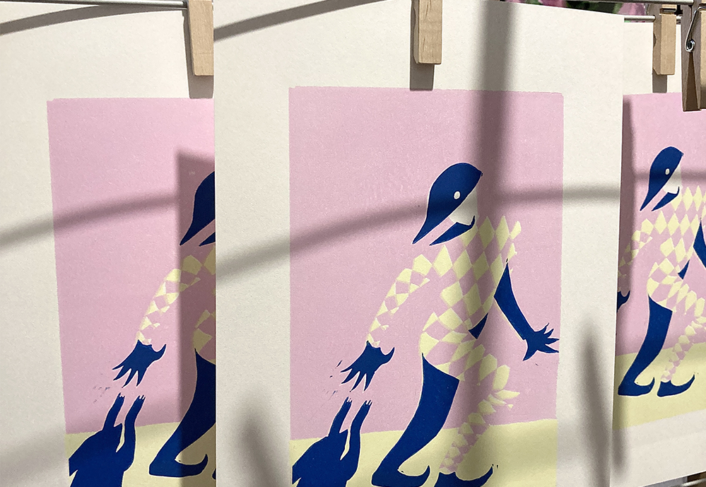 Pipit Cognito bannière linogravure