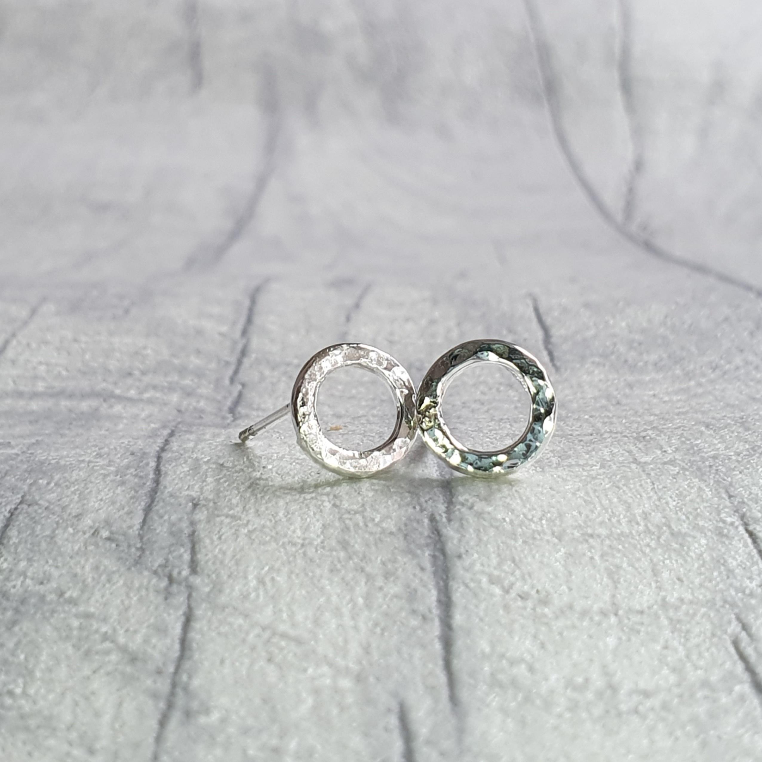 Handmade sterling silver stud earrings