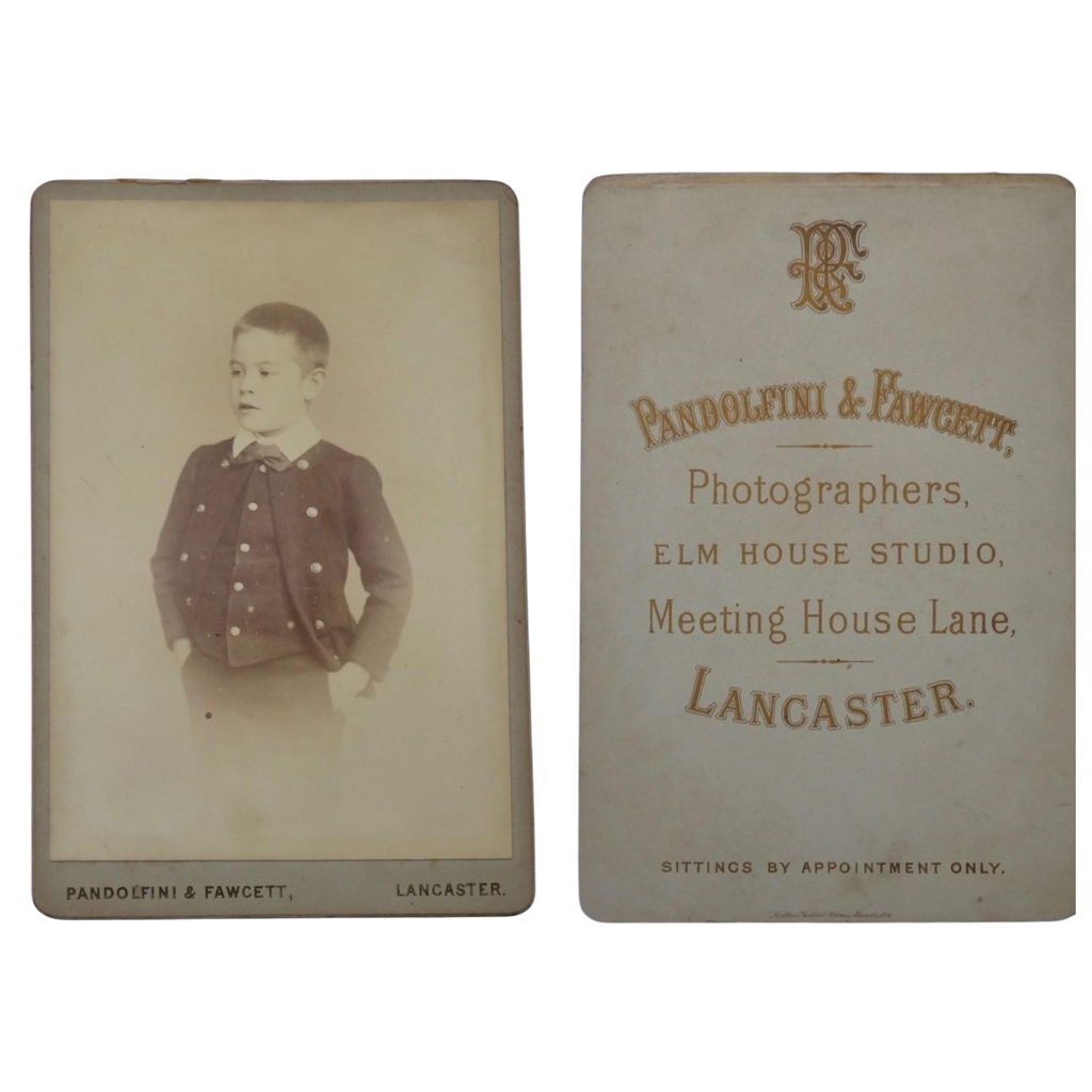 cabinet card by Pandolfini & Fawcett, Lancaster, c. 1889