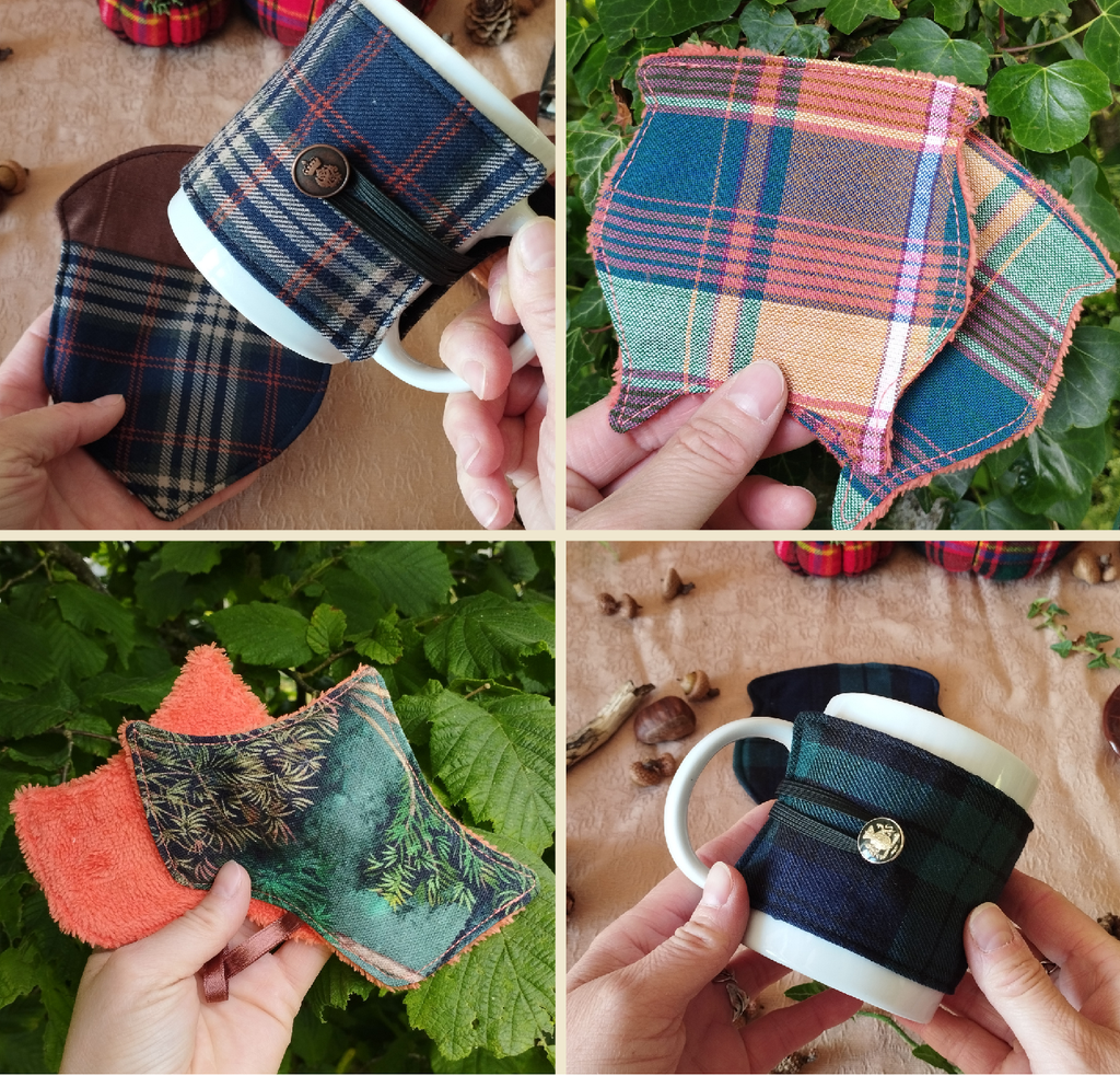 Petit assemblage de photos d'accessoires hygge et coconning. 