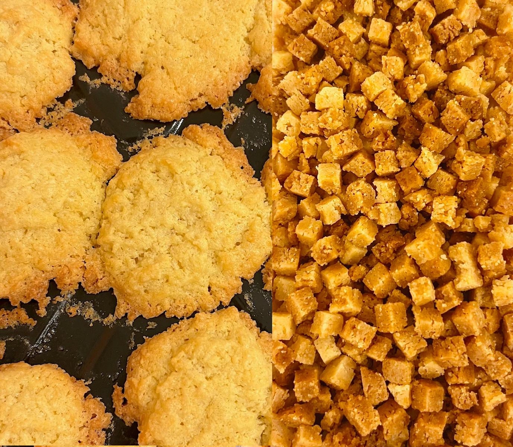 Itse leivottuja keksejä ja keksipaloja