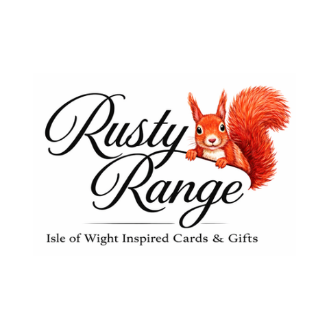 Rusty Range by Flo Wight title with a picture of a red Squirrel behind