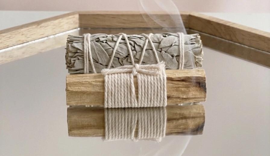 Sauge naturelle et palo santo pour purification et bien-être de la maison