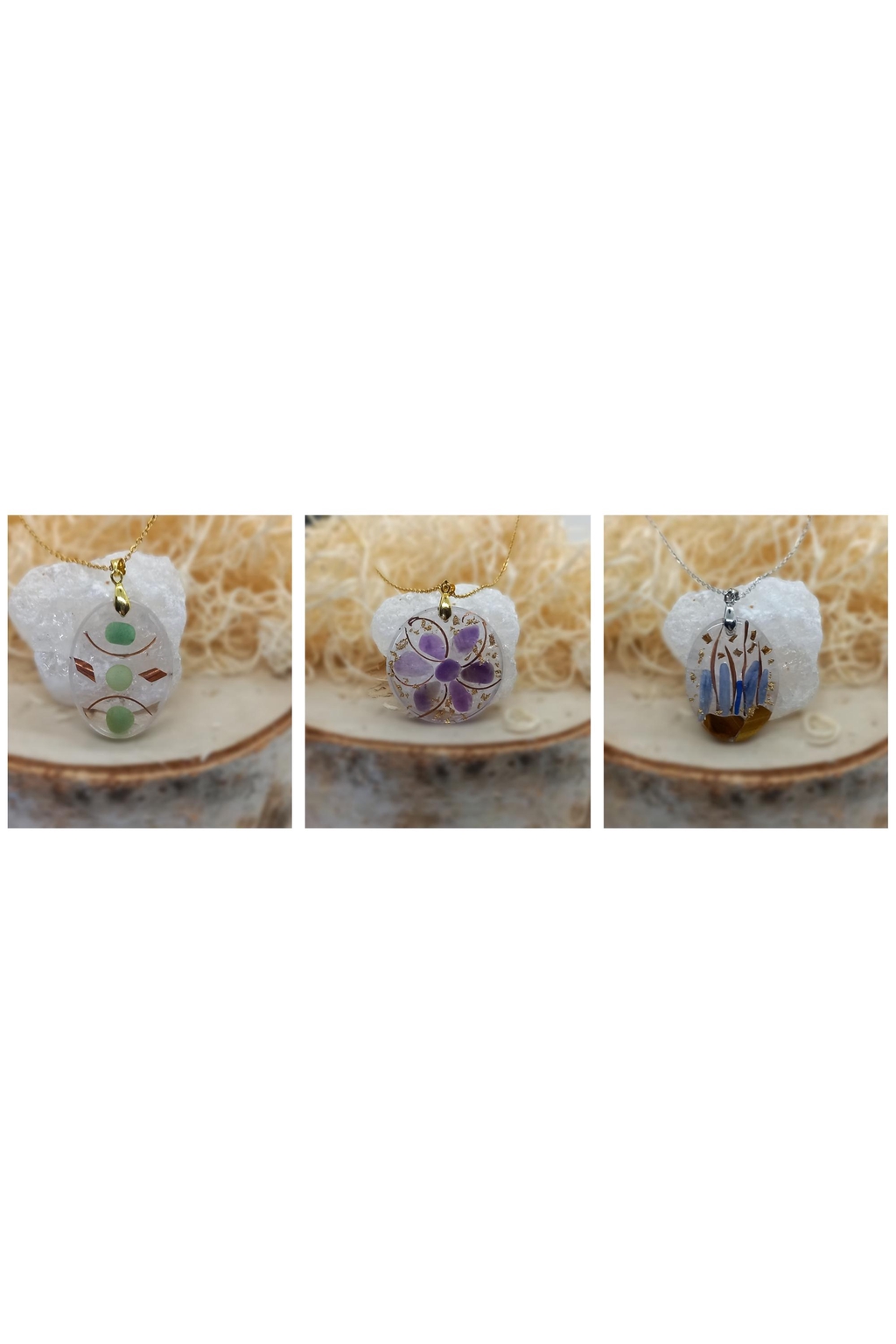 Bijoux résine en pierres naturelles